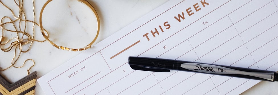 Sharpie Pen on weekly planner