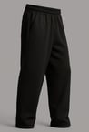 a man in a black and white shirt and pants