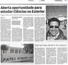 A Tribuna newspaper showing the Science Without borders report with me and other students