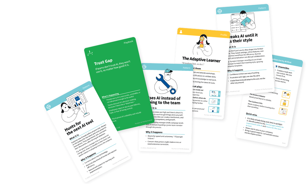 Human AI Performance Toolkit by Alterkind, defining patterns of behaviour, performance profiles and playbooks.