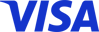 Blue Visa card accept here logo