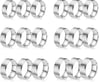 18PCS Stainless Steel Blank Core Ring 8mm Plain Inlay Finger Rings Round Solid Metal Band Size 6/7/8