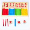 a wooden toy with a number of wooden numbers