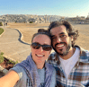 a couple taking a selfie at citadel amman