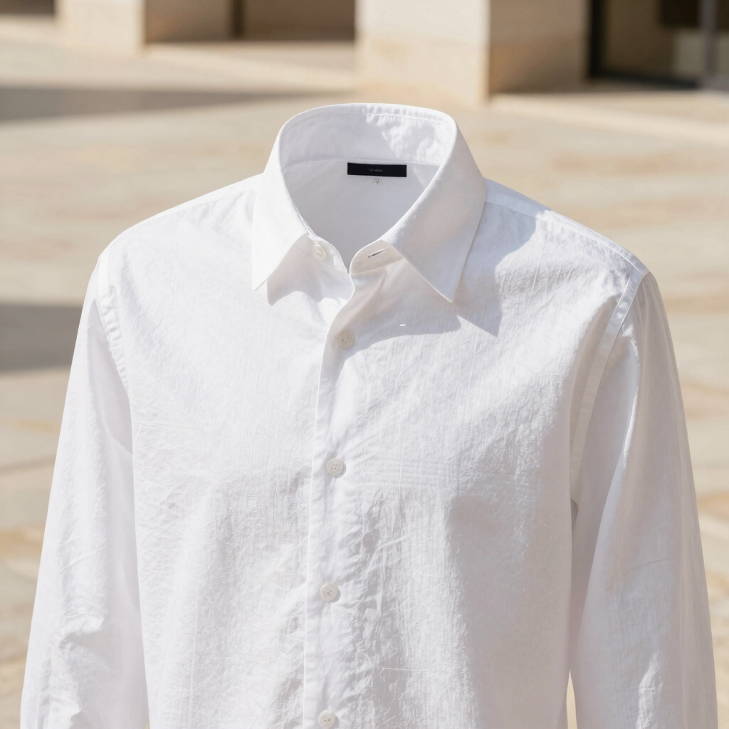 Architectural Collar Cotton Shirt