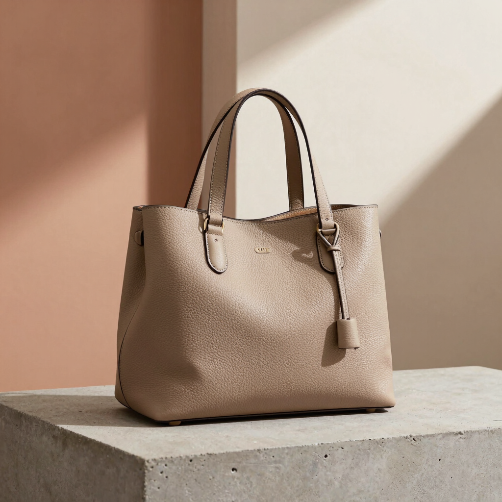 Structured Pebbled Leather Tote
