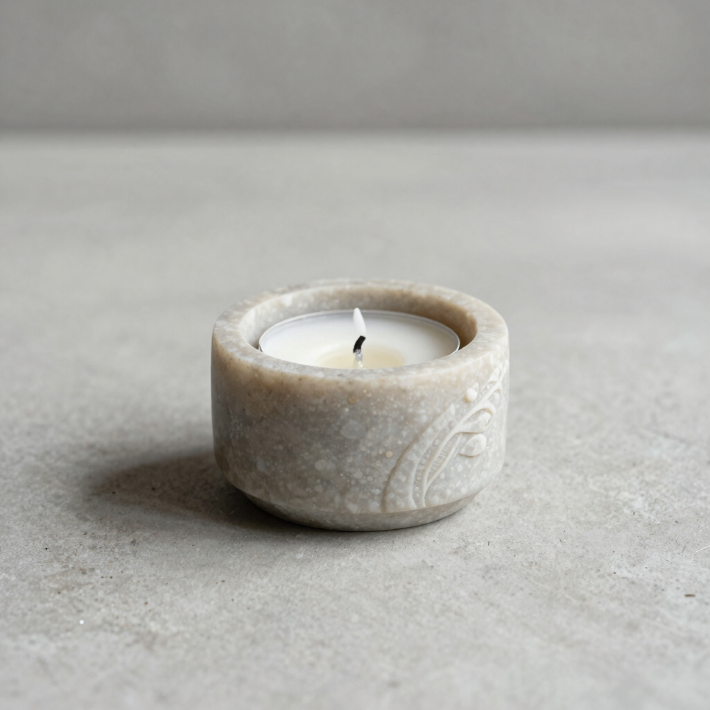 Porta-Velas de Pedra Sabão Éter