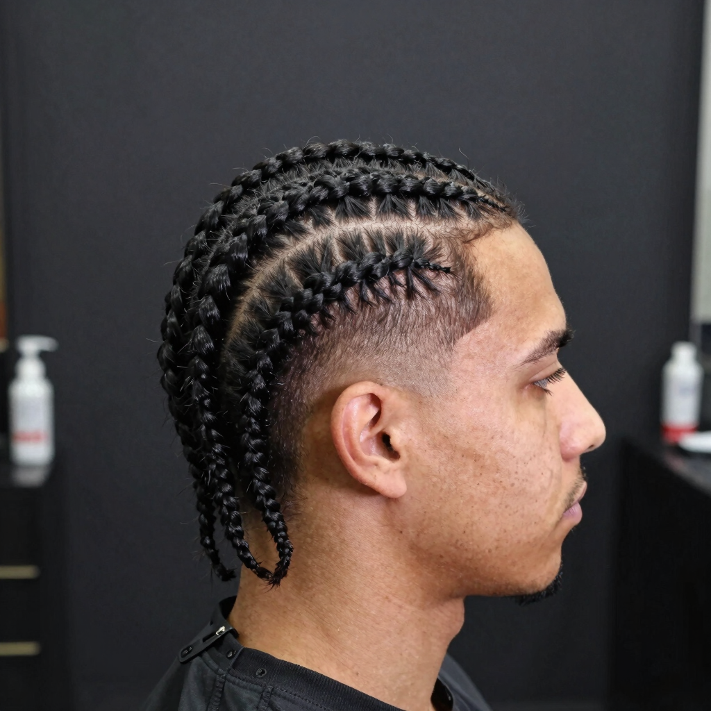 Men Custom Design Cornrows