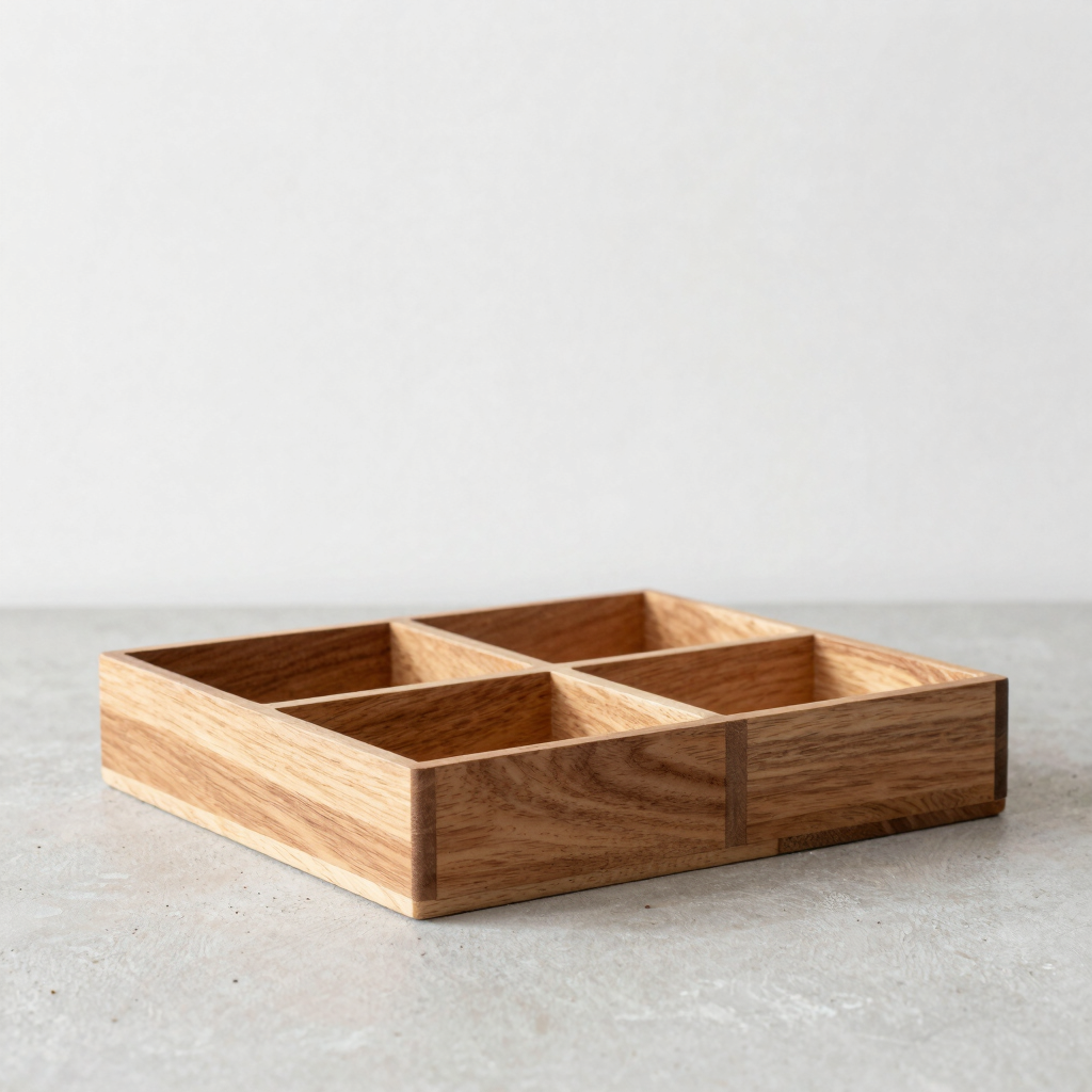 Modular Acacia Drawer Organizers