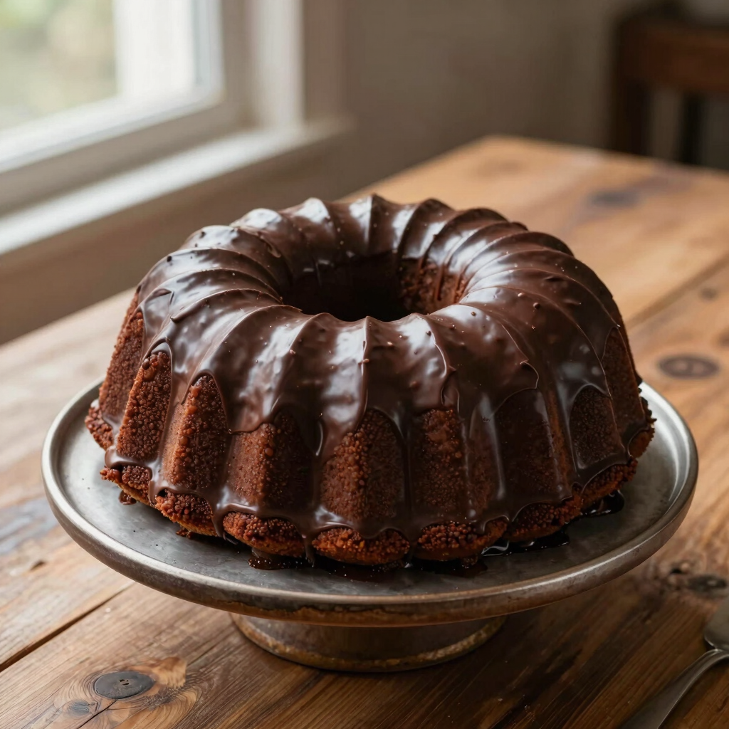 Bolo Formigueiro com Calda de Chocolate