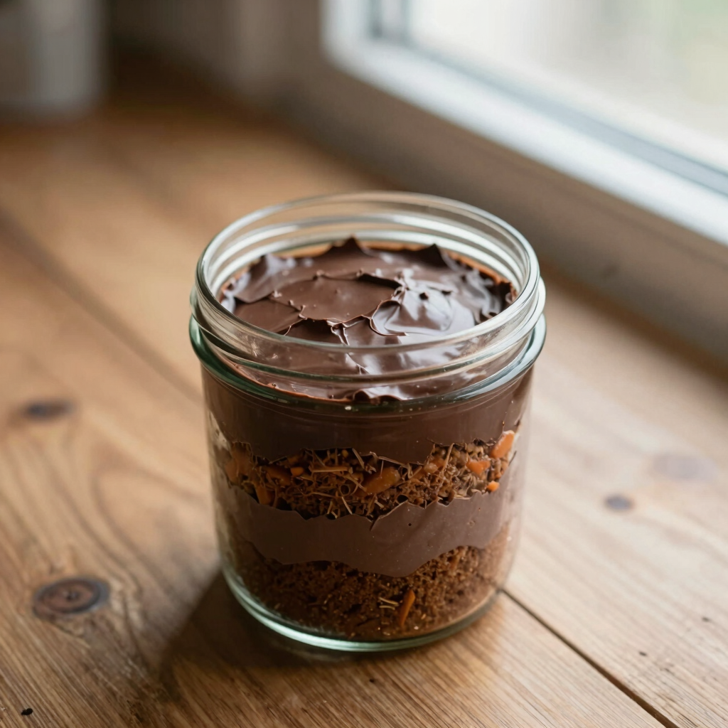Bolo no Pote de Cenoura com Brigadeiro