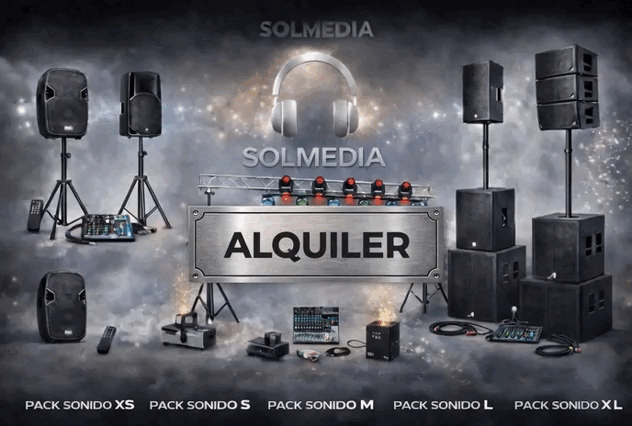 Alquiler Altavoces, subgrabes ,mesas de sonido, micros pro, line array, luces, maquinas humo