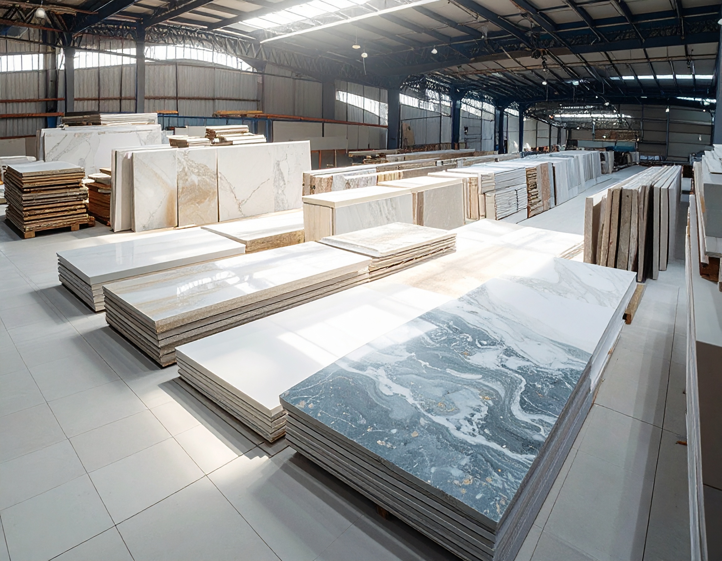 A.Stone Lagerhalle mit Premium Natursteinen - 10000m² Lagerfläche