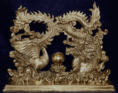 brass dragon & phoenix