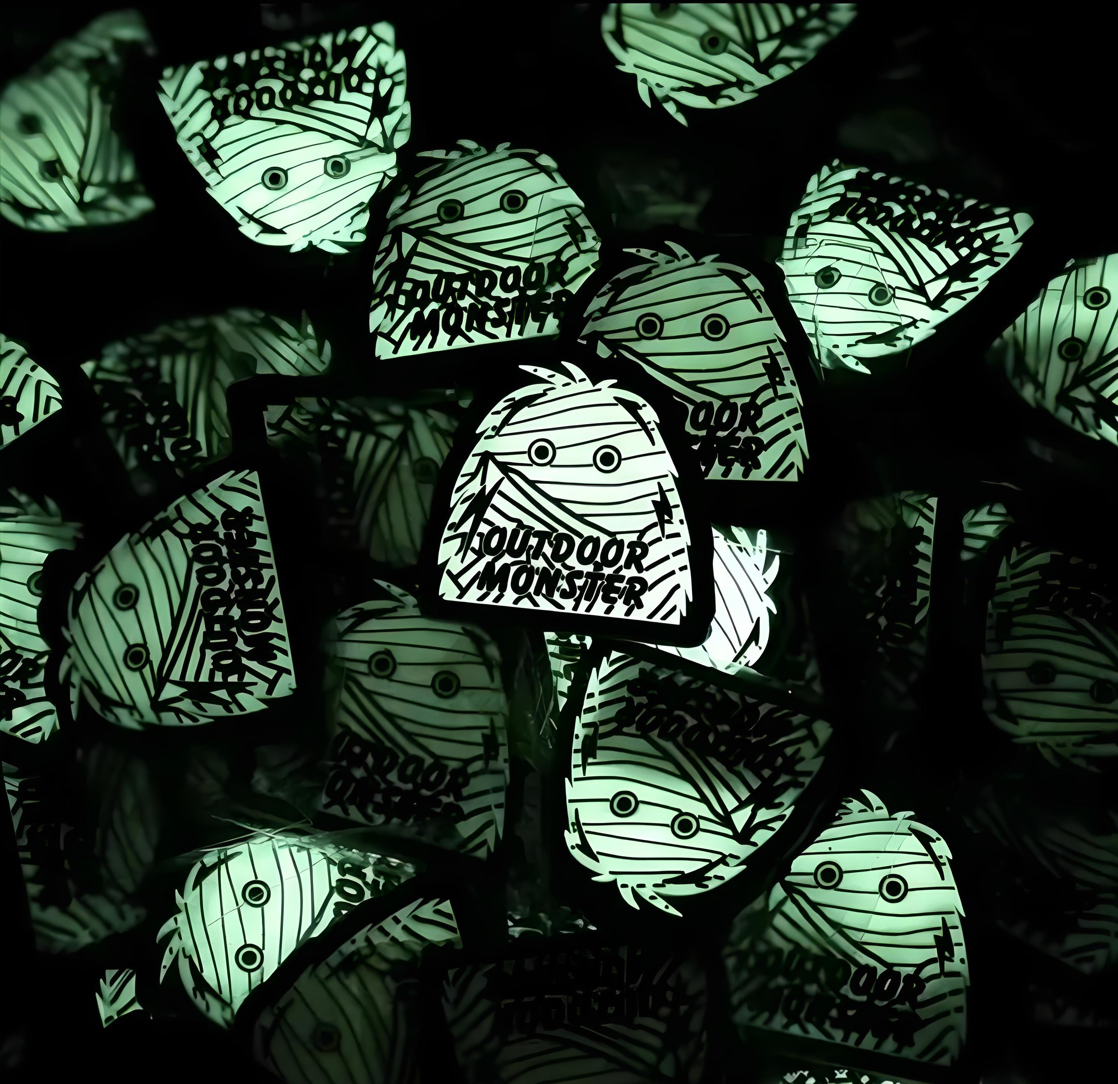 Glow in the dark enamel pin customization option