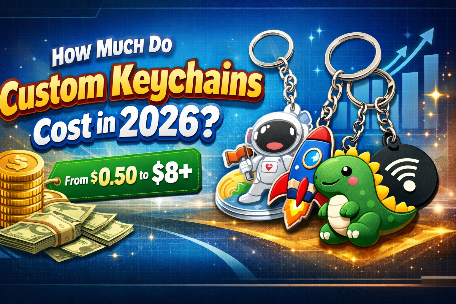 How much do custom keychains cost in 2026 — CreatePins pricing guide