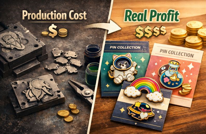 How enamel pin production costs turn into profitable retail pricing — CreatePins guide with interactive calculator
