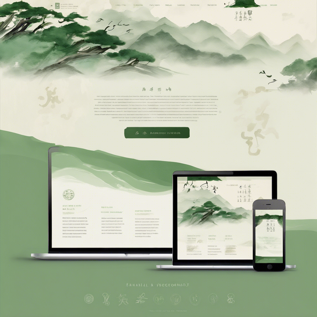 Paysage chinois à l'encre