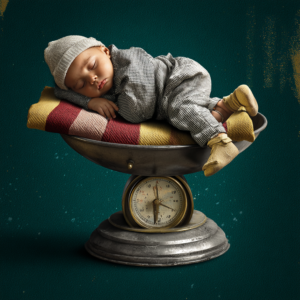 Bébé sur balance