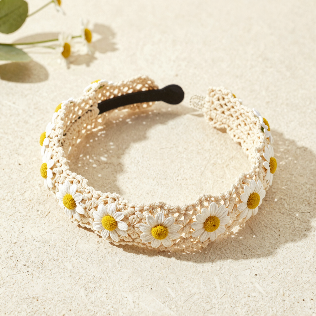 Blossom Fields Crochet Hair Band