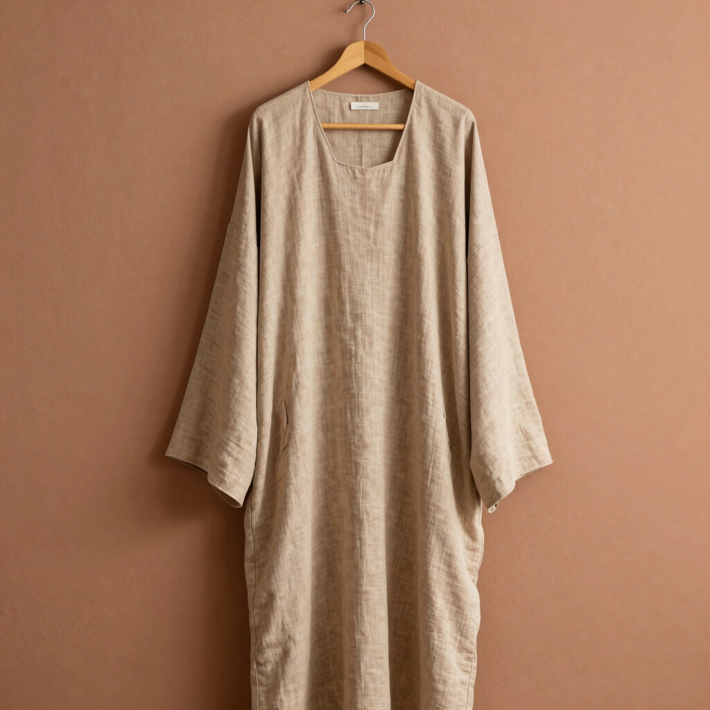 Amina Textured Linen Abaya