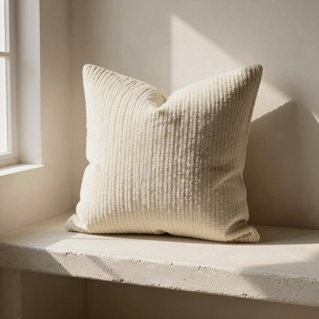 Ribbed Bouclé Accent Pillow