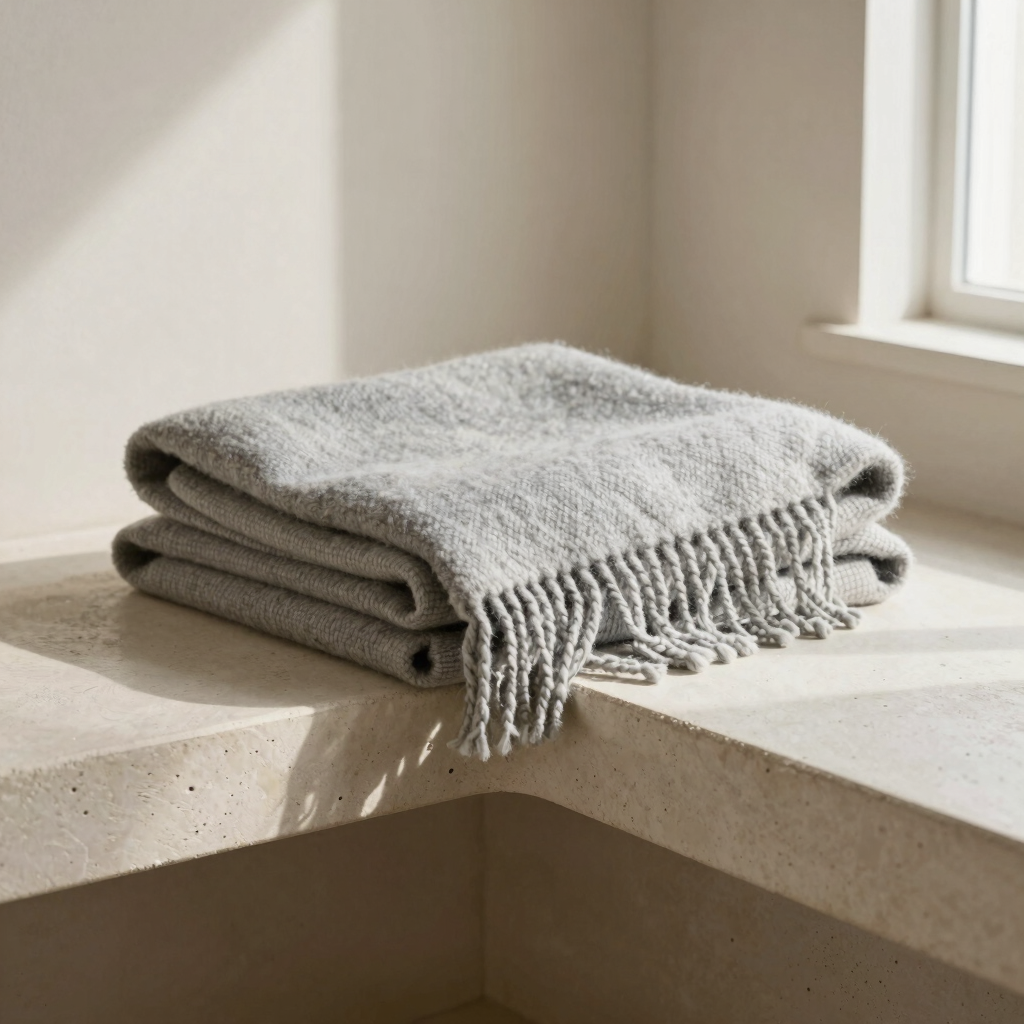 Un-Dyed Alpaca Wool Throw