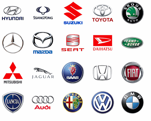 a variety of logos and logos of various brands