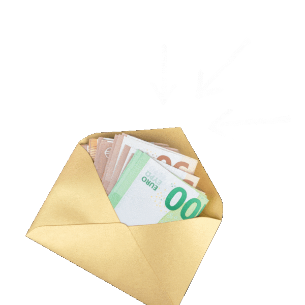 Ein Umschlag mit Geld drinnen.