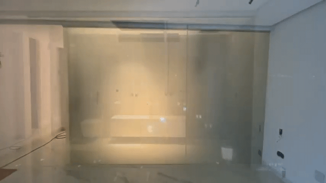 Smart glass hotel room. Create separate spaces within your room for rest and relaxation, or instantl