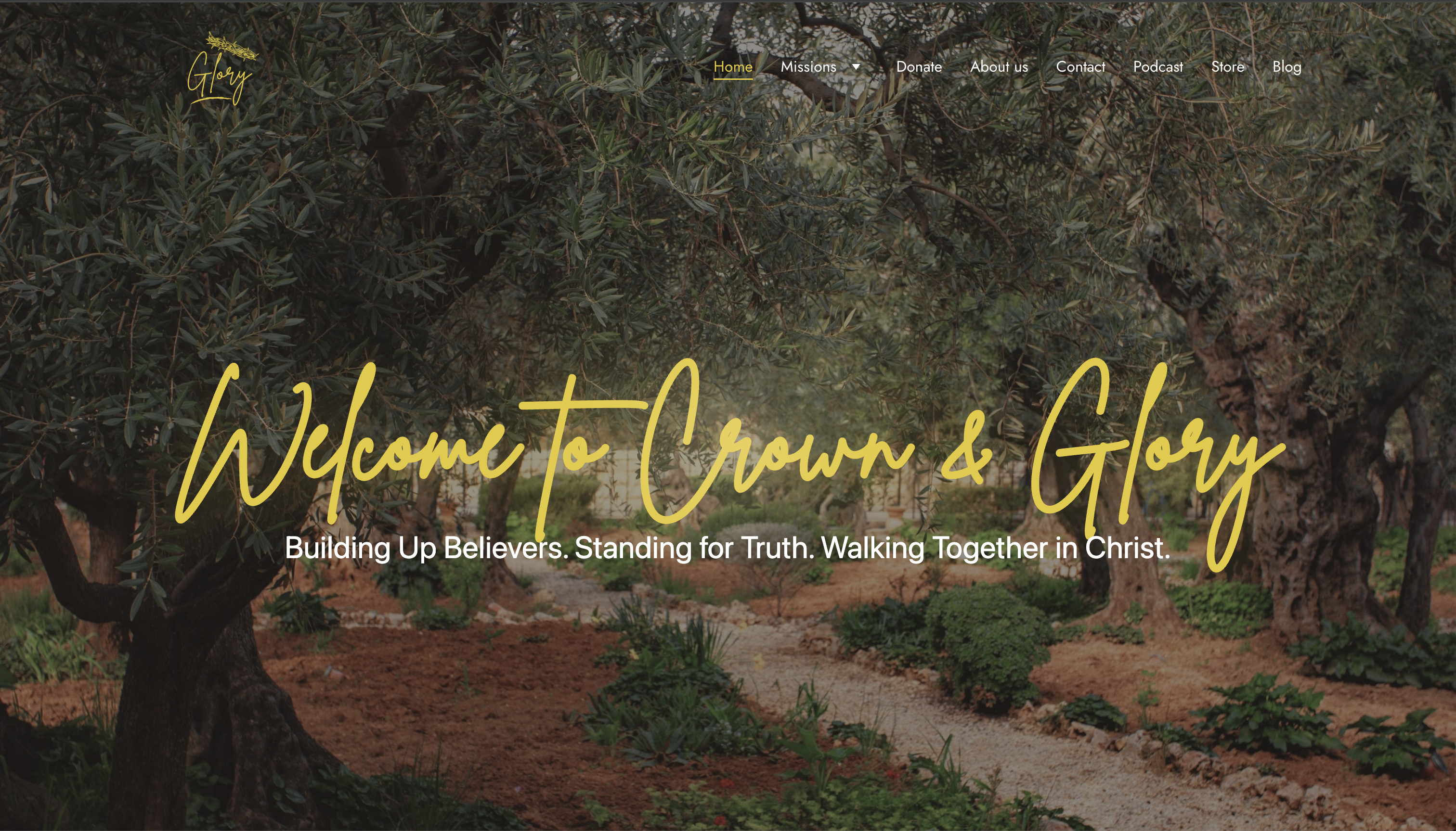 Crown & Glory website design