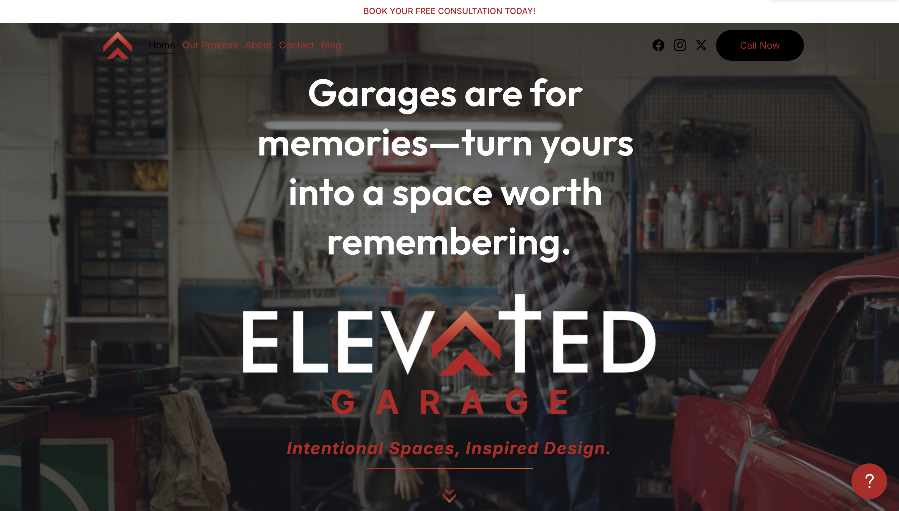 Elevated Garage website design