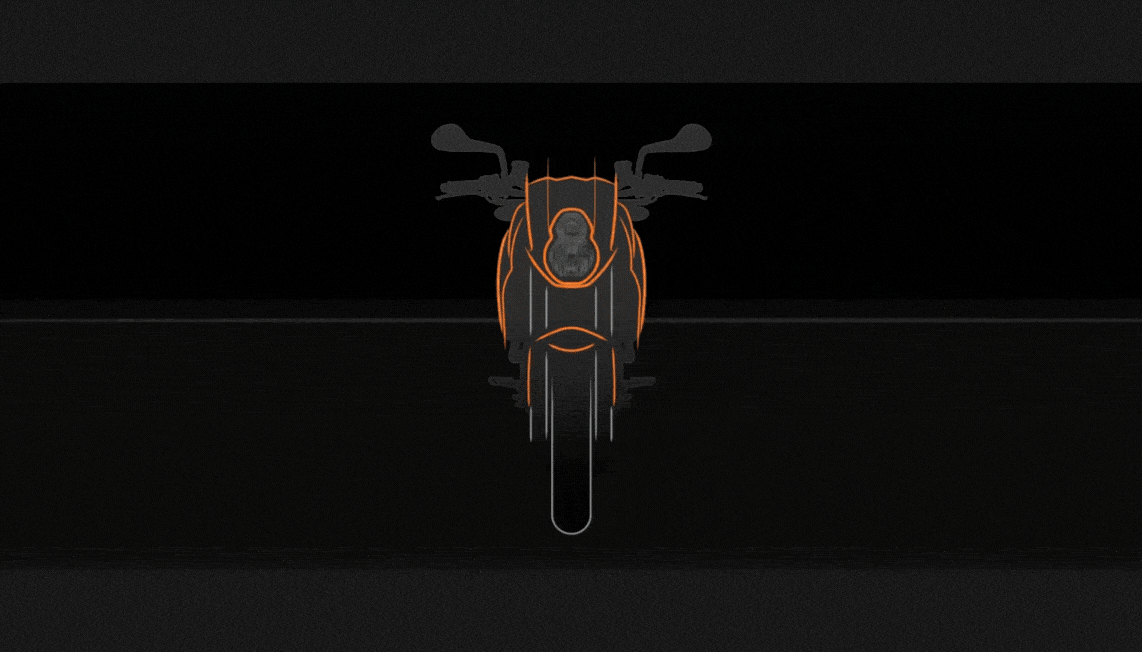 Animated motorcycle concept showcasing Design evolution of KTM Super Duke by Koorosh Shojaei