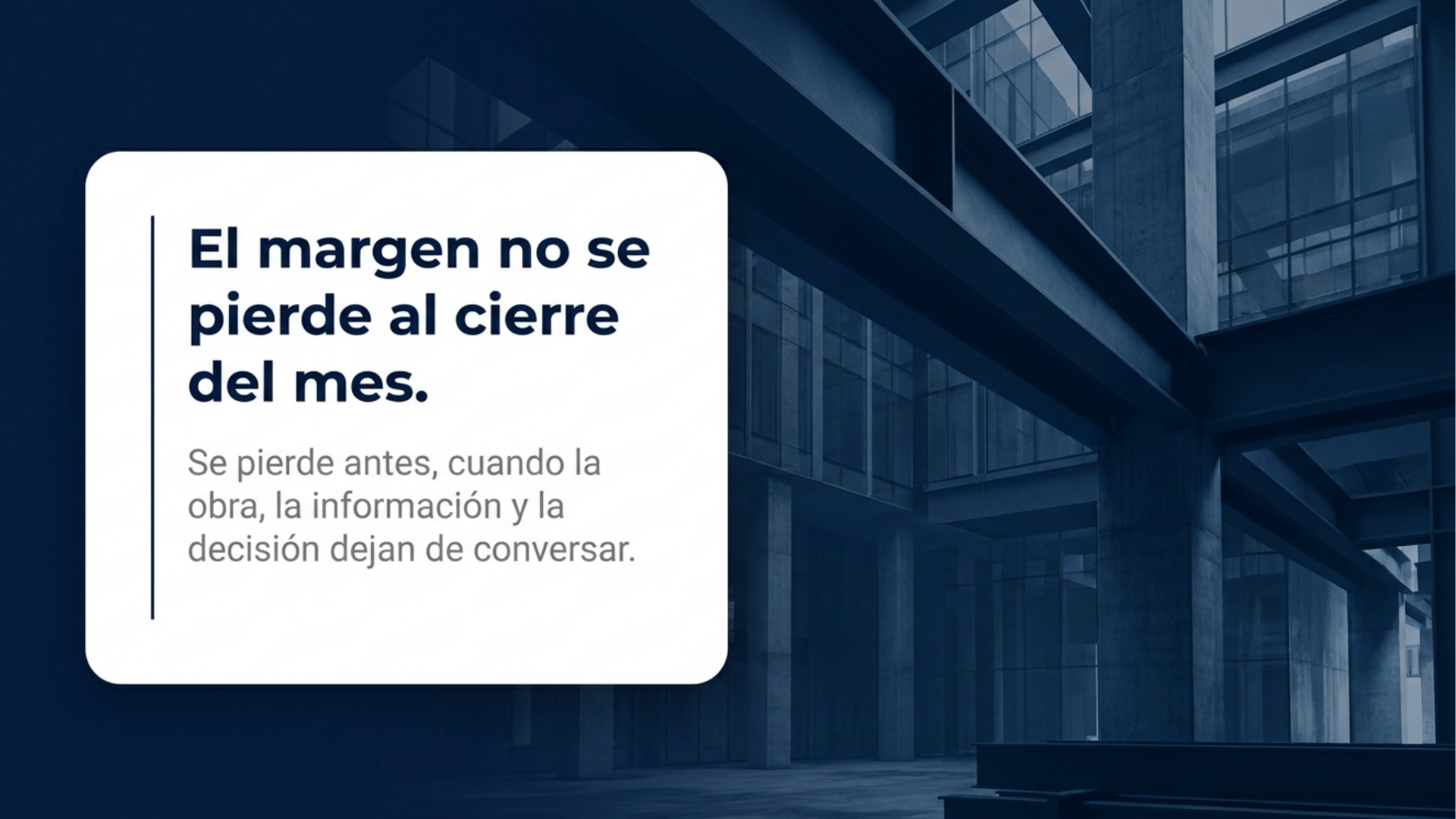 El margen no se pierde al cierre del mes