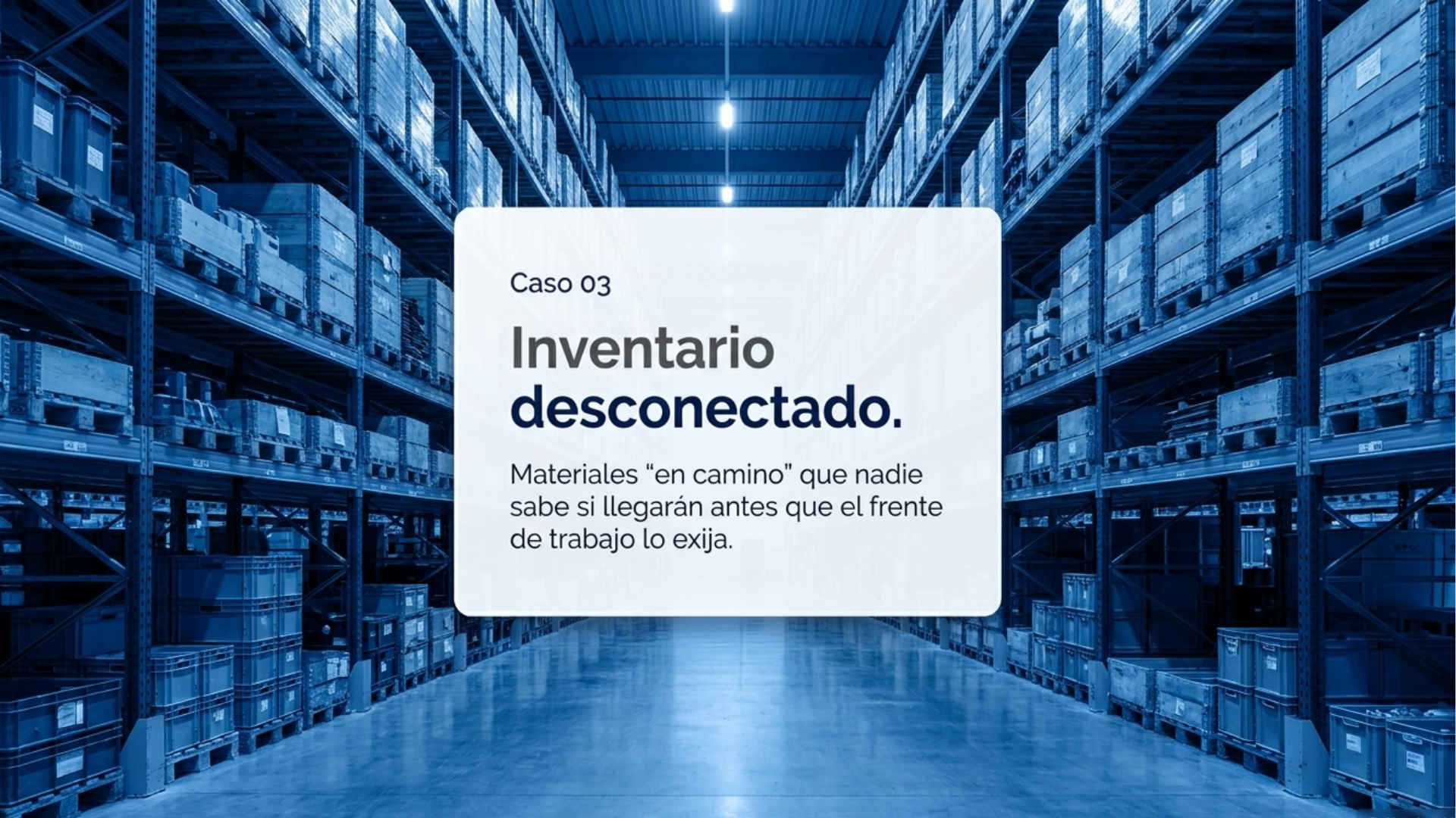 Inventario desconectado en bodega