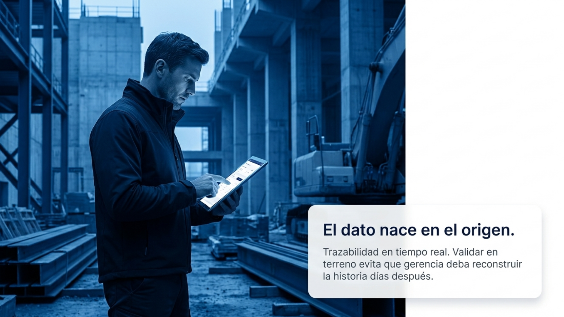 El dato nace en el origen en terreno