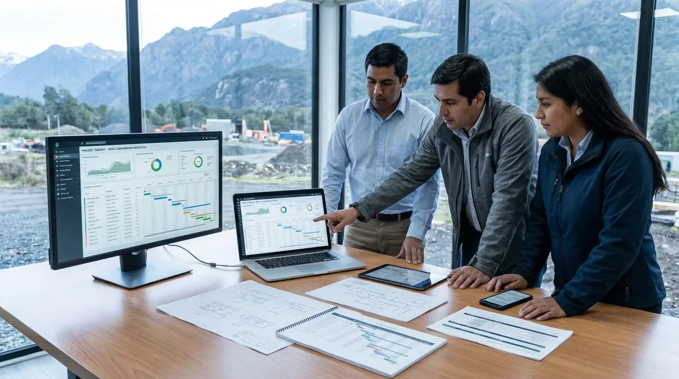 Equipo revisando tablero operativo y flujo de trabajo