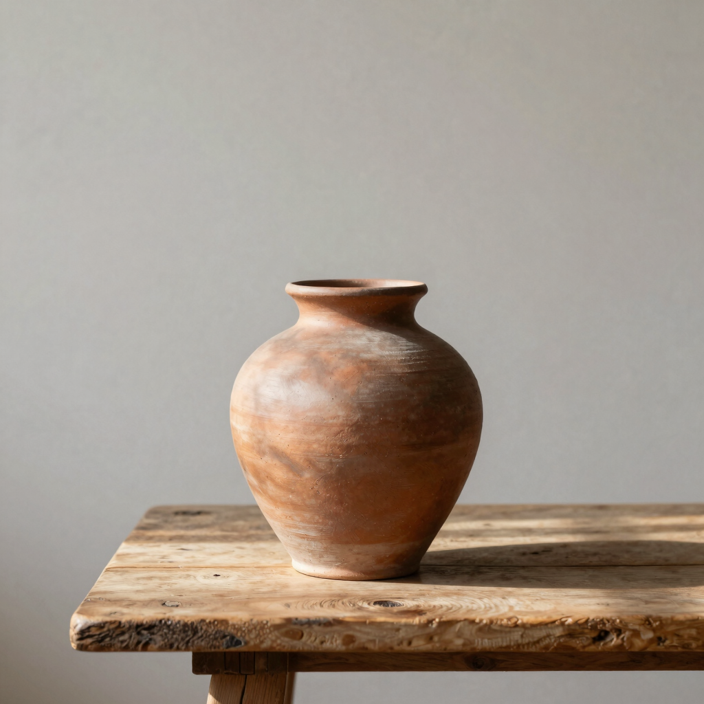 Vase en Grès Brut Terracotta