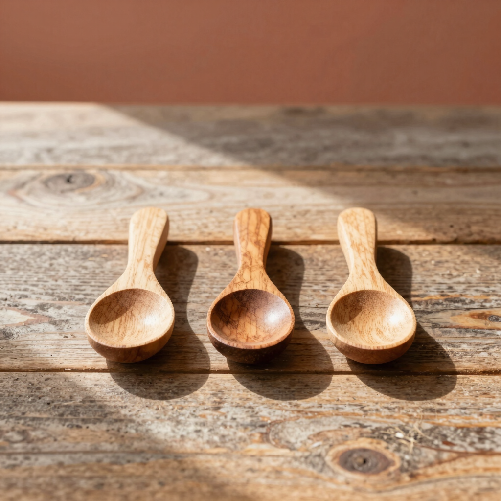 Cuillères à Épices en Bois