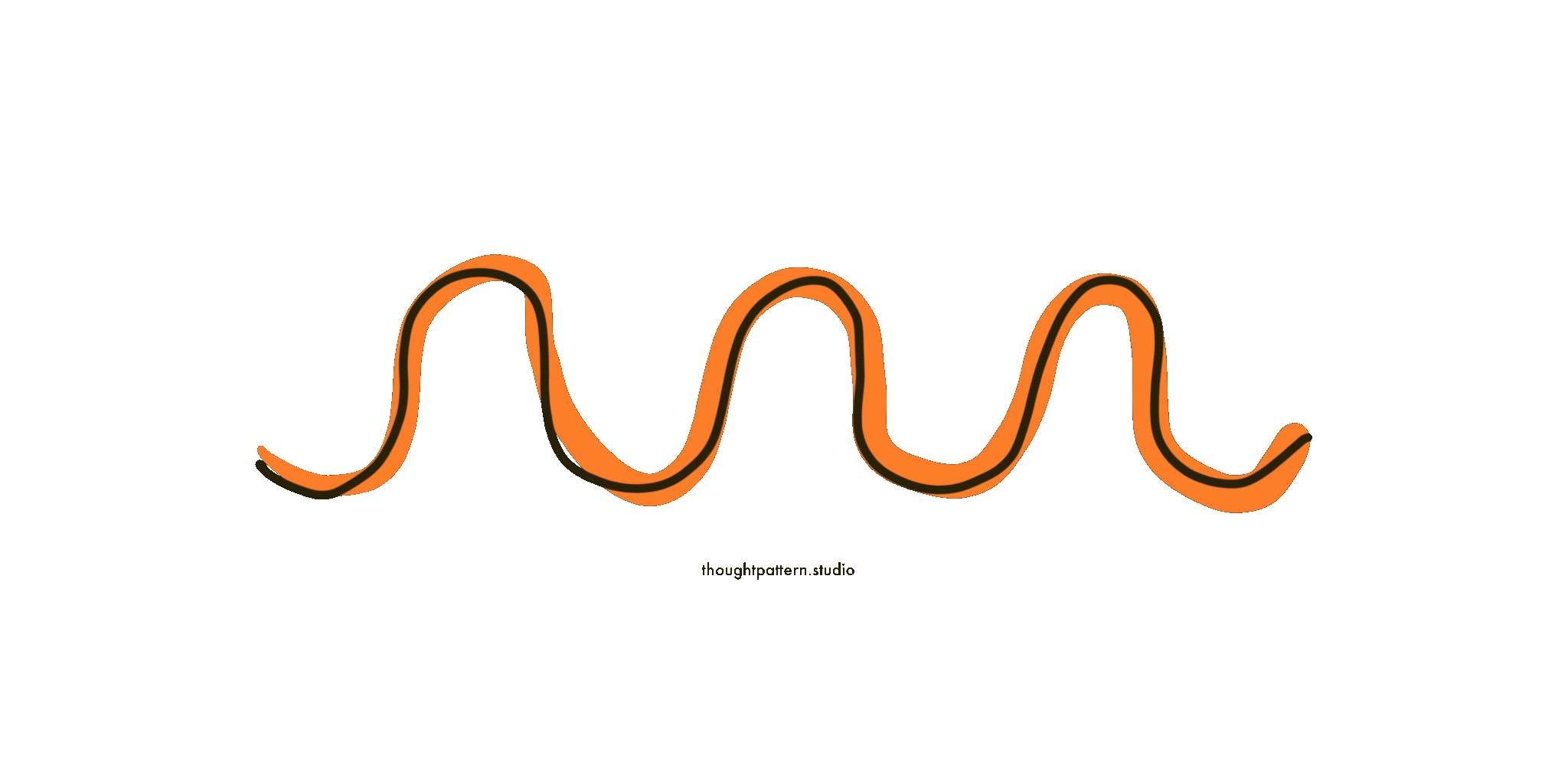 a wiggly line of ups and downs