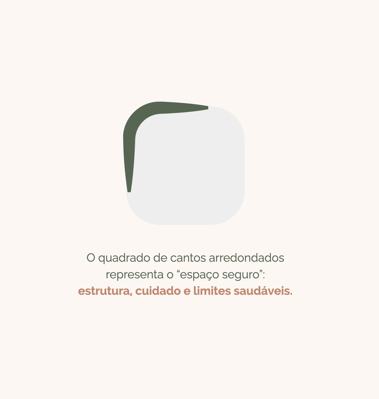 Quadrado de cantos arredondados do símbolo da Singulares representando o espaço seguro
