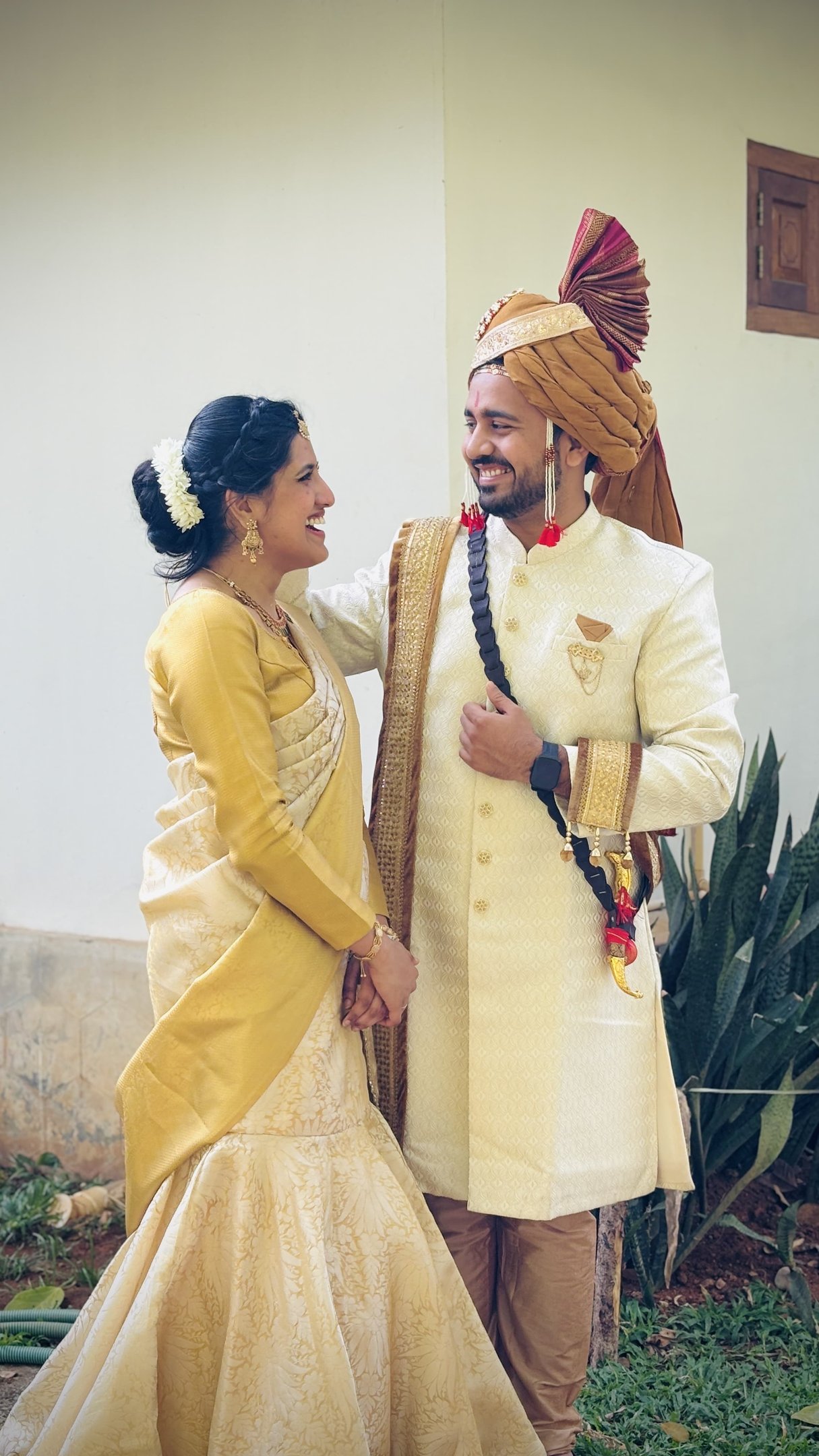 intimate wedding in kerala bride and groom