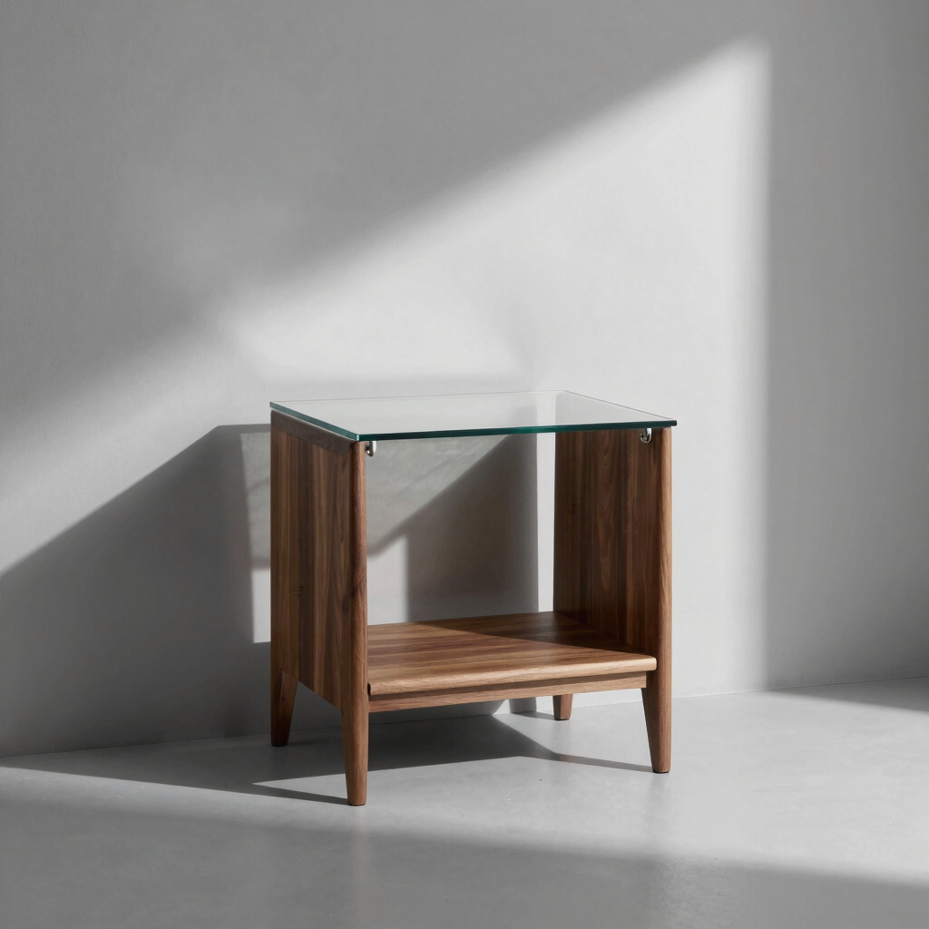 Vellum Open Shelf Nightstand