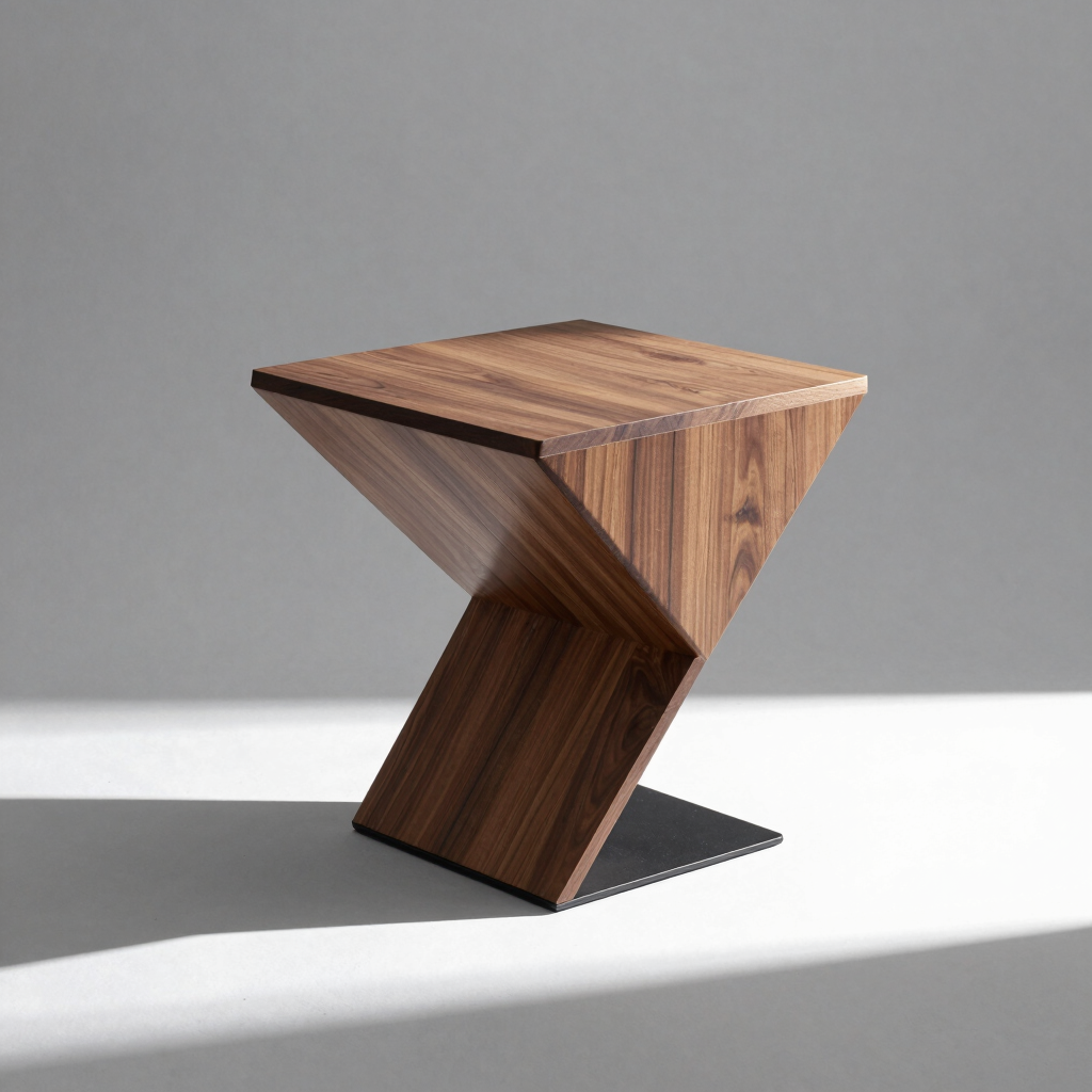 Linear Walnut Side Table