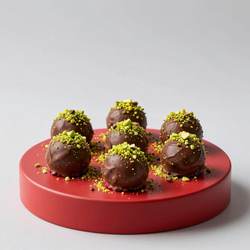 Cardamom & Pistachio Chocolate Truffles