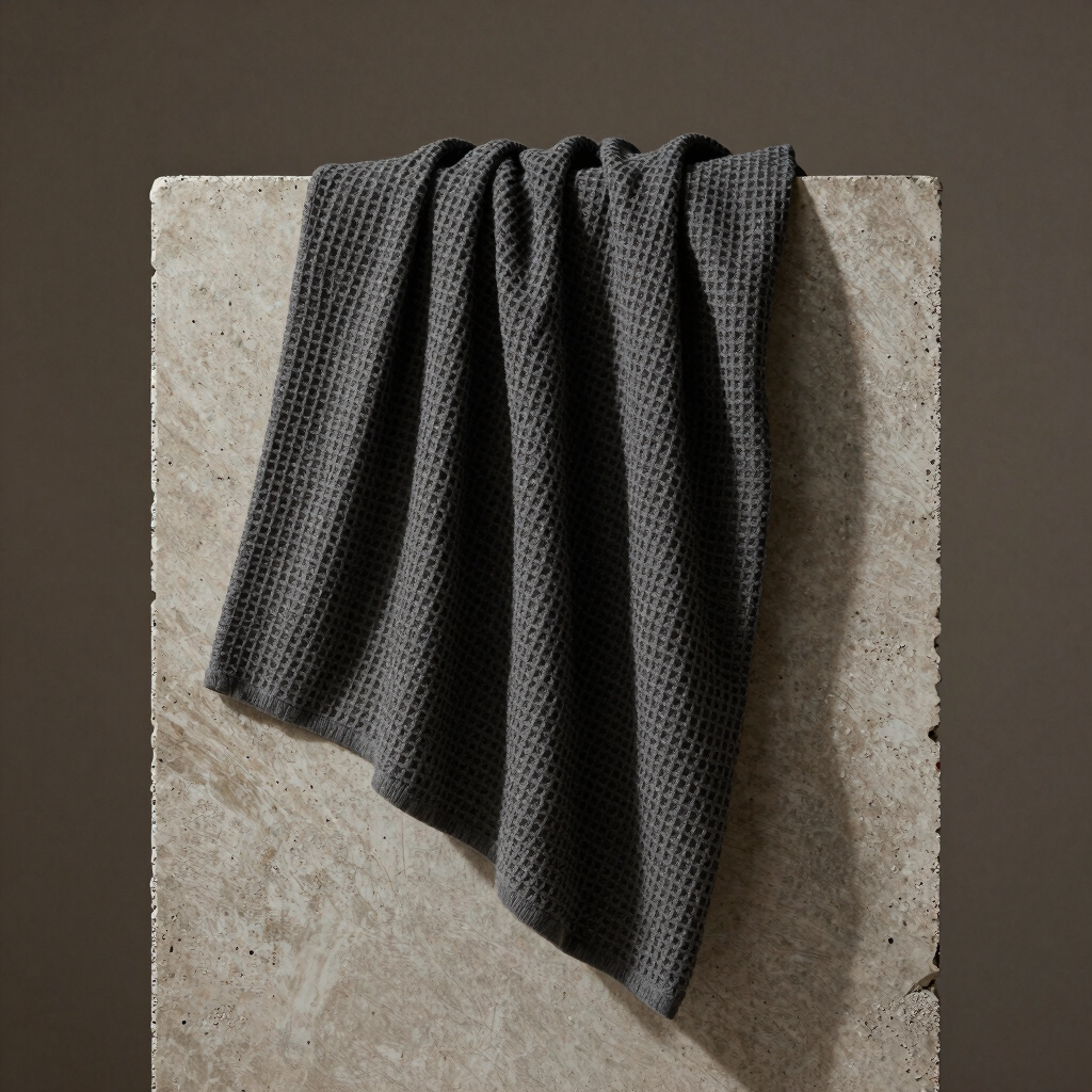 Charcoal Waffle Knit Wrap