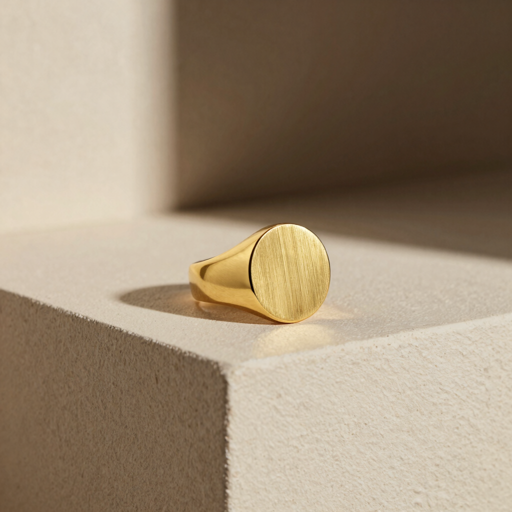 Horizon Brushed Signet Ring