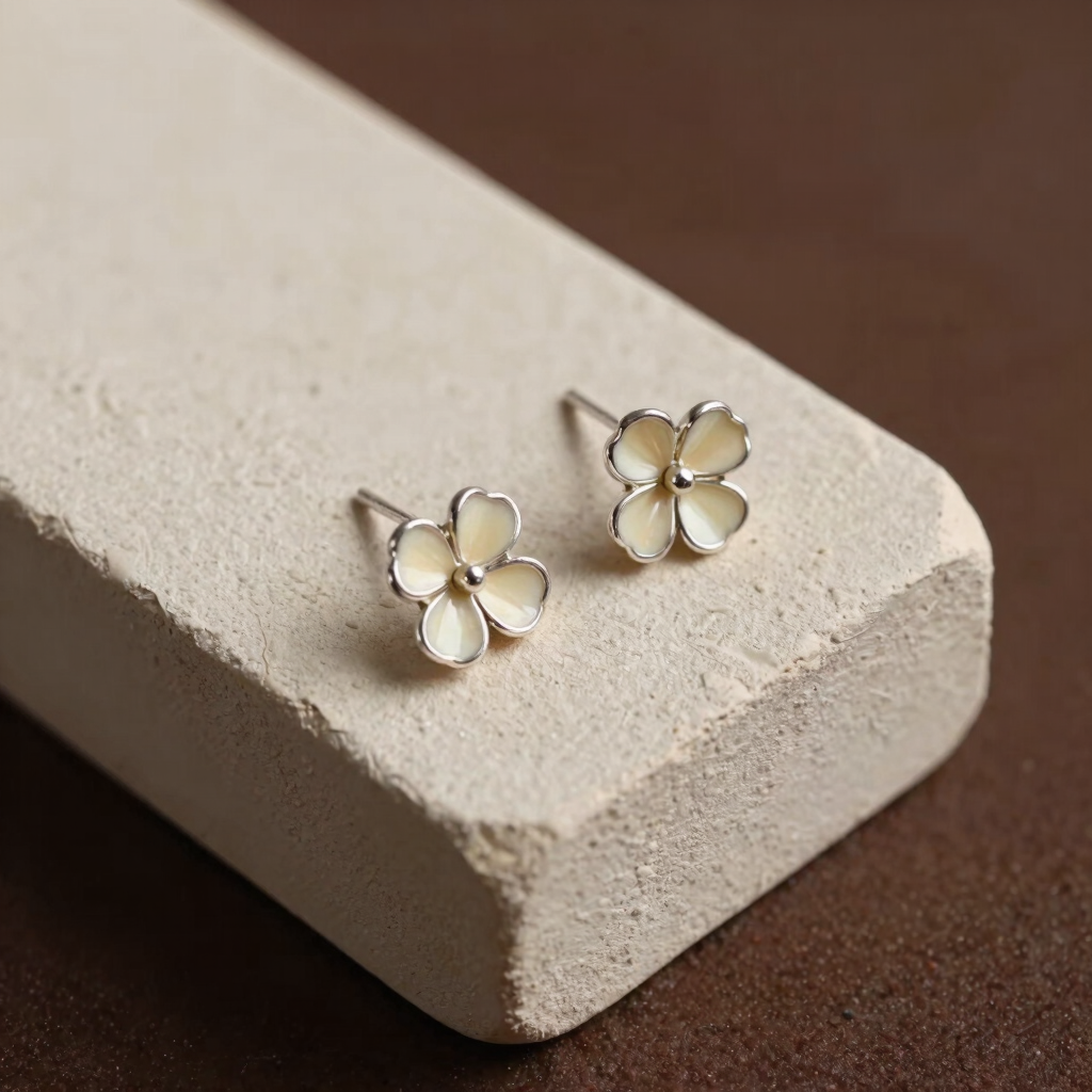 Cherie Blossom Silver Studs