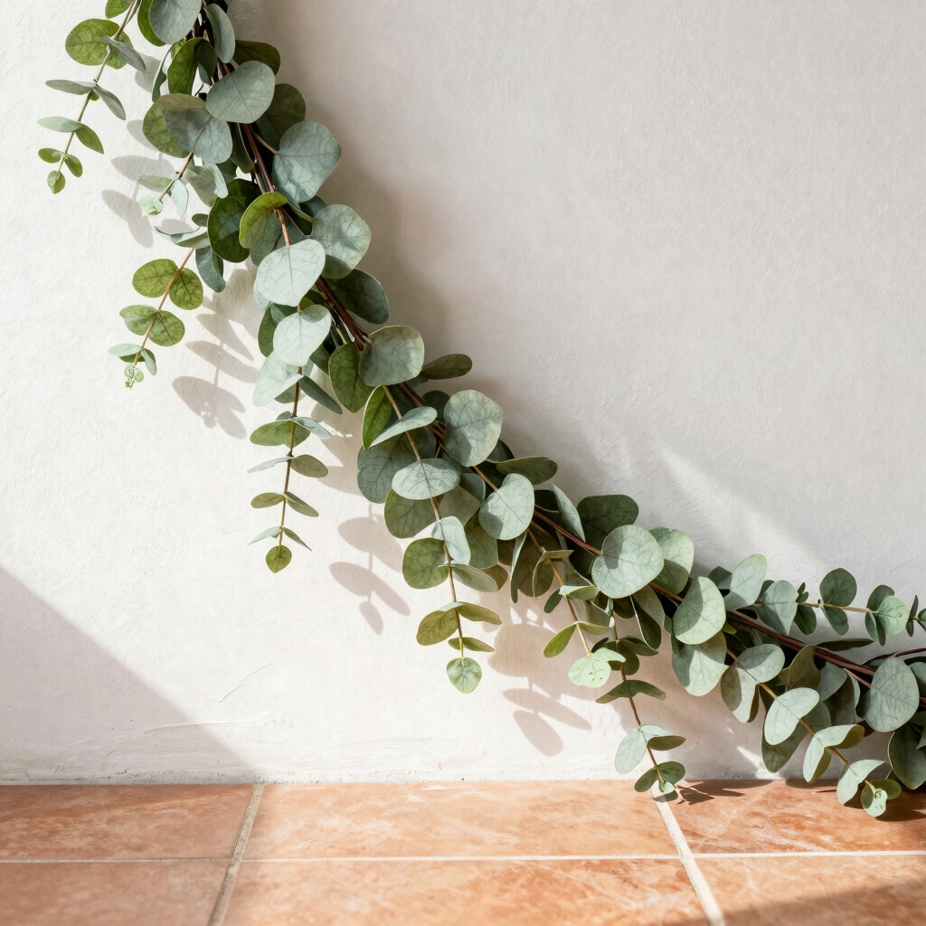 Silk Silver Dollar Eucalyptus Garland