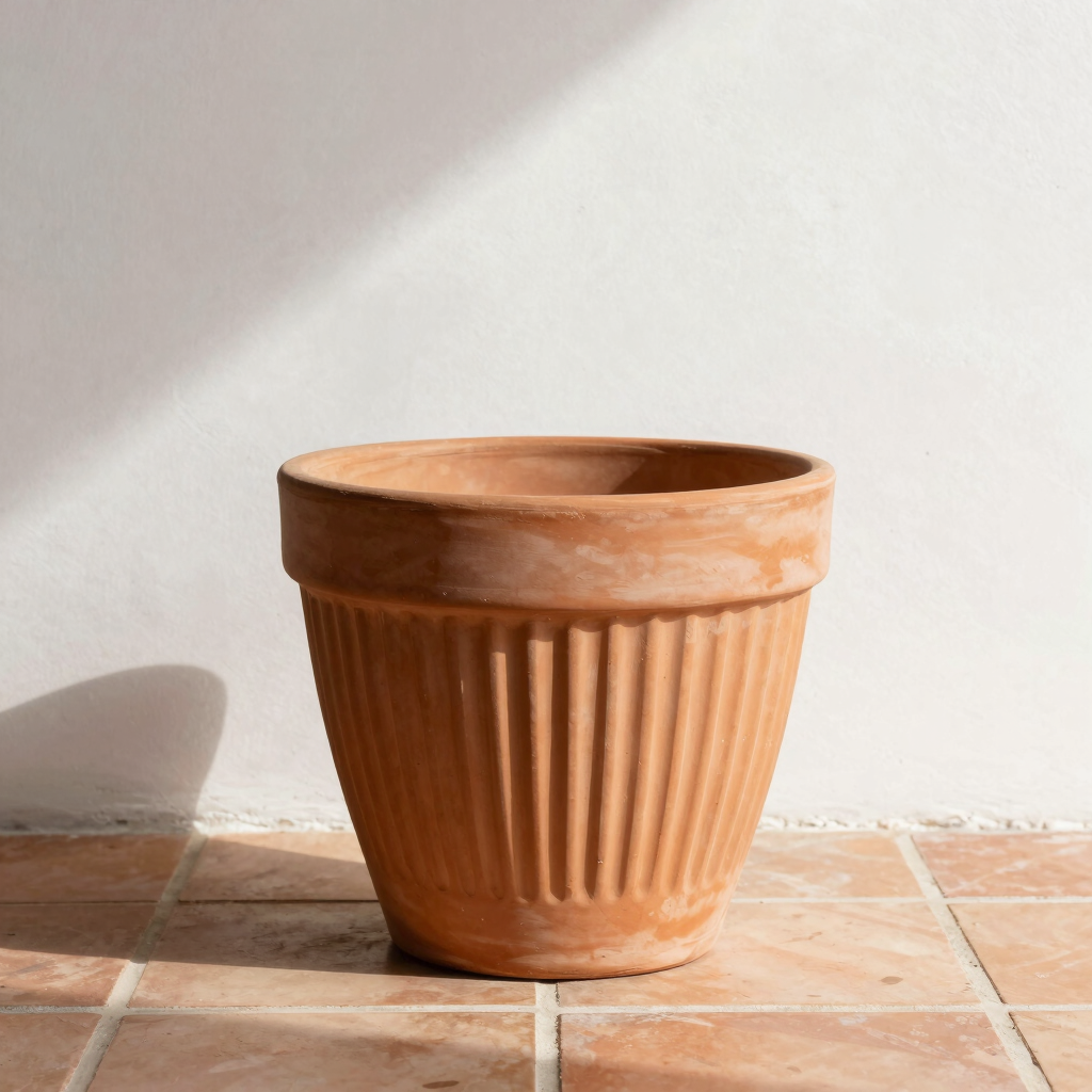 Terracotta Ribbed Planter